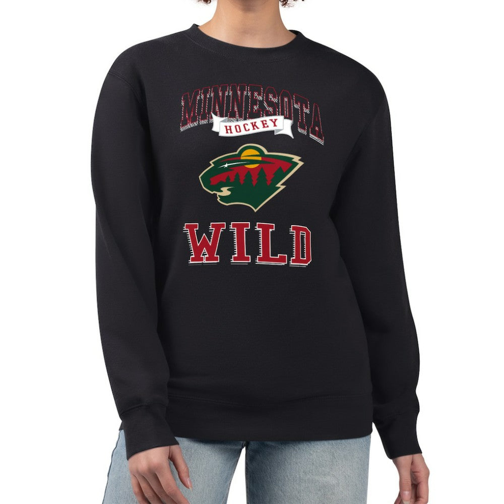 Minnesota Wild G-III 4Her by Carl Banks Women's Team Logo Tri-Blend Fleece Pullover Sweatshirt - NHL Sweatshirts