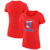 New York Rangers G-III 4Her by Carl Banks Women's Super-Slim Fit Lightweight Team Logo Graphic T-Shirt - NHL T-shirts