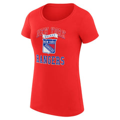 New York Rangers G-III 4Her by Carl Banks Women's Super-Slim Fit Lightweight Team Logo Graphic T-Shirt - NHL T-shirts