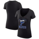 St. Louis Blues G-III 4Her by Carl Banks Women's Super-Slim Fit Lightweight Team Logo Graphic V-Neck T-Shirt - NHL T-shirts