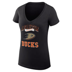 Anaheim Ducks G-III 4Her by Carl Banks Women's Super-Slim Fit Lightweight Team Logo Graphic V-Neck T-Shirt - NHL T-shirts