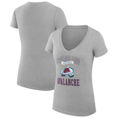 Colorado Avalanche G-III 4Her by Carl Banks Women's Super-Slim Fit Lightweight Team Logo Graphic V-Neck T-Shirt - NHL T-shirts