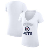Winnipeg Jets G-III 4Her by Carl Banks Women's Super-Slim Fit Lightweight Team Logo Graphic V-Neck T-Shirt - NHL T-shirts
