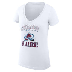 Colorado Avalanche G-III 4Her by Carl Banks Women's Super-Slim Fit Lightweight Team Logo Graphic V-Neck T-Shirt - NHL T-shirts