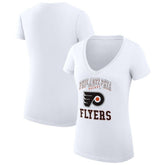 Philadelphia Flyers G-III 4Her by Carl Banks Women's Super-Slim Fit Lightweight Team Logo Graphic V-Neck T-Shirt - NHL T-shirts