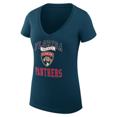 Florida Panthers G-III 4Her by Carl Banks Women's Super-Slim Fit Lightweight Team Logo Graphic V-Neck T-Shirt - NHL T-shirts