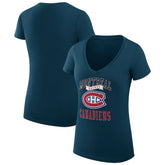 Montreal Canadiens G-III 4Her by Carl Banks Women's Super-Slim Fit Lightweight Team Logo Graphic V-Neck T-Shirt - NHL T-shirts