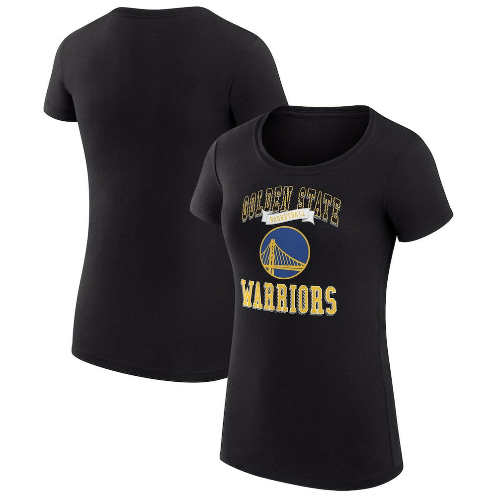 Black Golden State Warriors G-III 4Her by Carl Banks Women's Super-Slim Fit Lightweight Team Logo T-Shirt sale | NBA