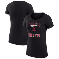Black Houston Rockets G-III 4Her by Carl Banks Women's Super-Slim Fit Lightweight Team Logo T-Shirt | NBA