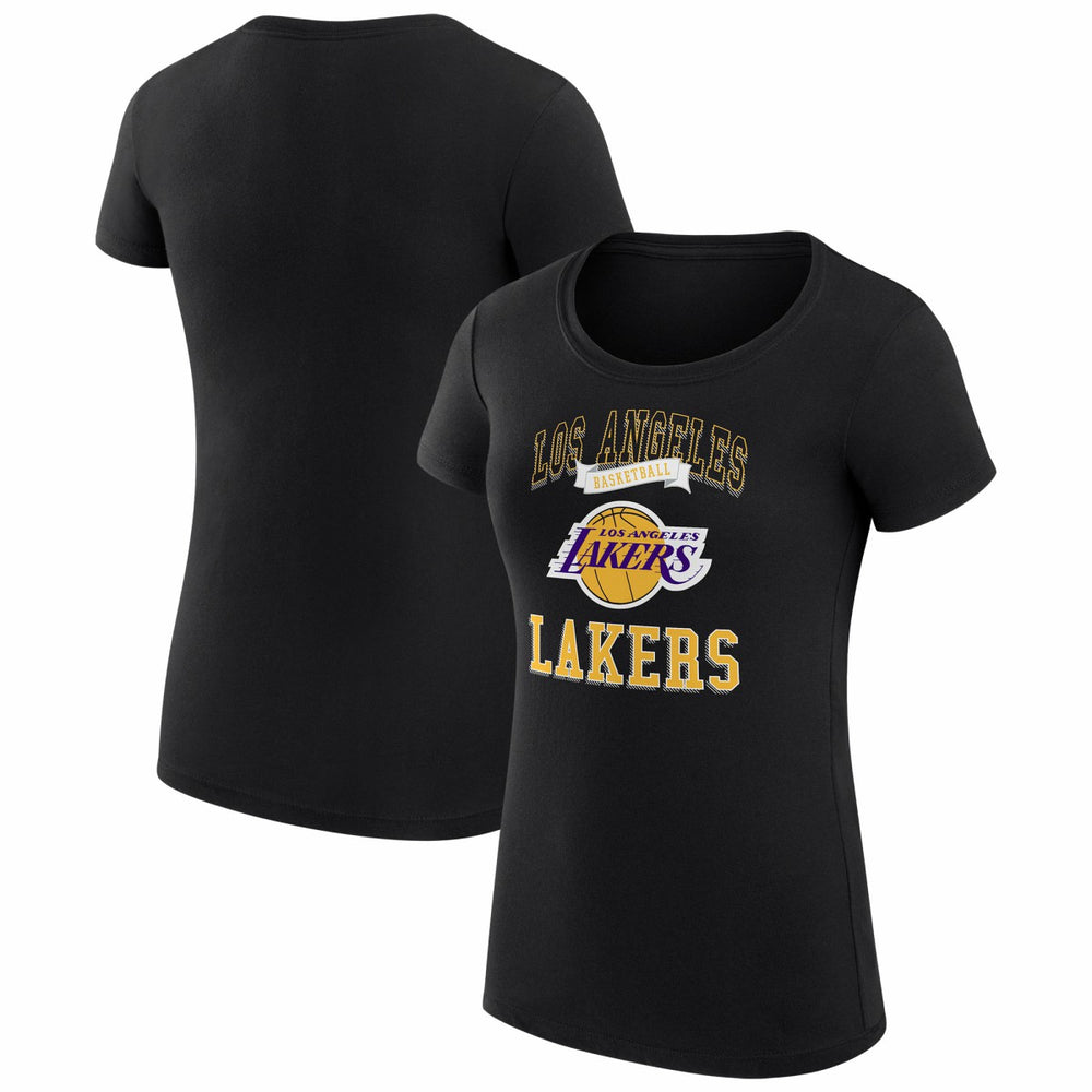 Black Los Angeles Lakers G-III 4Her by Carl Banks Women's Super-Slim Fit Lightweight Team Logo T-Shirt | NBA