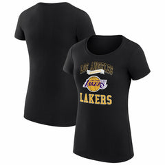 Black Los Angeles Lakers G-III 4Her by Carl Banks Women's Super-Slim Fit Lightweight Team Logo T-Shirt | NBA