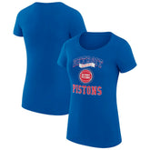 Blue Detroit Pistons G-III 4Her by Carl Banks Women's Super-Slim Fit Lightweight Team Logo T-Shirt sale | NBA
