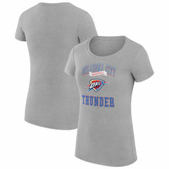 Heather Gray Oklahoma City Thunder G-III 4Her by Carl Banks Women's Super-Slim Fit Lightweight Team Logo T-Shirt | NBA