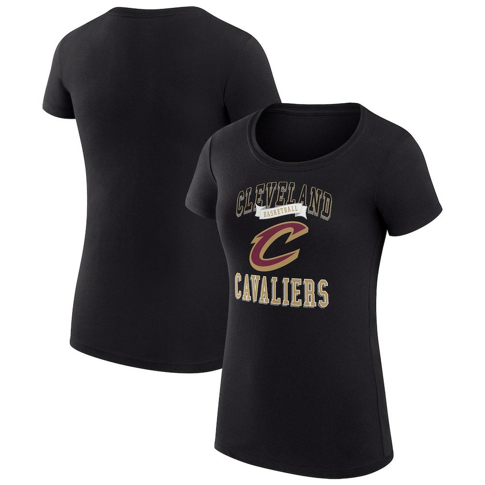 Black Cleveland Cavaliers G-III 4Her by Carl Banks Women's Super-Slim Fit Lightweight Team Logo T-Shirt sale | NBA