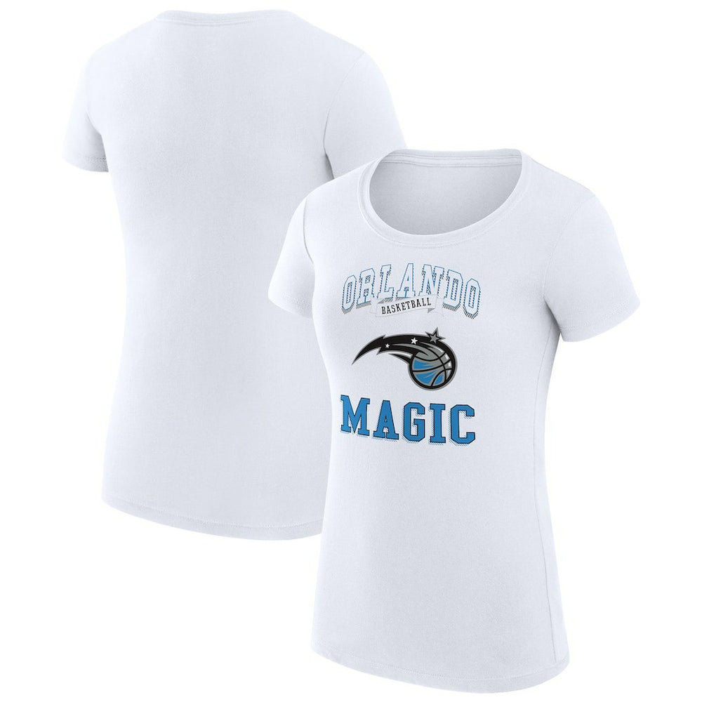 White Orlando Magic G-III 4Her by Carl Banks Women's Super-Slim Fit Lightweight Team Logo T-Shirt sale | NBA