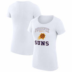 White Phoenix Suns G-III 4Her by Carl Banks Women's Super-Slim Fit Lightweight Team Logo T-Shirt | NBA