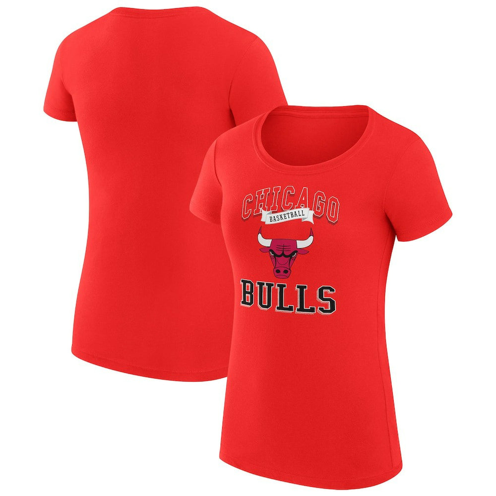 Red Chicago Bulls G-III 4Her by Carl Banks Women's Super-Slim Fit Lightweight Team Logo T-Shirt sale | NBA