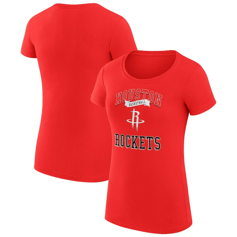 Red Houston Rockets G-III 4Her by Carl Banks Women's Super-Slim Fit Lightweight Team Logo T-Shirt | NBA