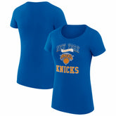Blue New York Knicks G-III 4Her by Carl Banks Women's Super-Slim Fit Lightweight Team Logo T-Shirt | NBA