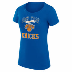 Blue New York Knicks G-III 4Her by Carl Banks Women's Super-Slim Fit Lightweight Team Logo T-Shirt | NBA