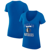 Blue Dallas Mavericks G-III 4Her by Carl Banks Women's Super-Slim Fit Lightweight Team Logo V-Neck T-Shirt sale | NBA