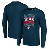 Florida Panthers Starter Four Team Name Logo Long Sleeve Graphic T-Shirt - NHL T-shirts