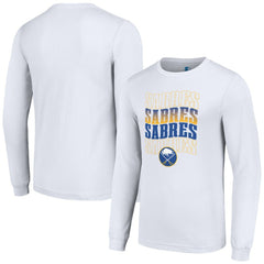 Buffalo Sabres Starter Four Team Name Logo Long Sleeve Graphic T-Shirt - NHL T-shirts