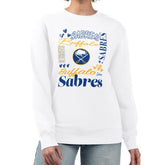 Buffalo Sabres G-III 4Her by Carl Banks Women's Collage Graphic Fleece Long Sleeve Pullover Sweatshirt - NHL Sweatshirts