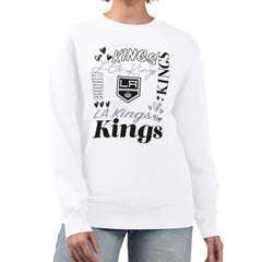 Los Angeles Kings G-III 4Her by Carl Banks Women's Collage Graphic Fleece Long Sleeve Pullover Sweatshirt - NHL Sweatshirts