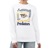 Nashville Predators G-III 4Her by Carl Banks Women's Collage Graphic Fleece Long Sleeve Pullover Sweatshirt - NHL Sweatshirts