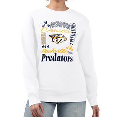 Nashville Predators G-III 4Her by Carl Banks Women's Collage Graphic Fleece Long Sleeve Pullover Sweatshirt - NHL Sweatshirts