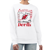 New Jersey Devils G-III 4Her by Carl Banks Women's Collage Graphic Fleece Long Sleeve Pullover Sweatshirt - NHL Sweatshirts