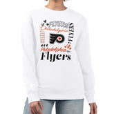 Philadelphia Flyers G-III 4Her by Carl Banks Women's Collage Graphic Fleece Long Sleeve Pullover Sweatshirt - NHL Sweatshirts
