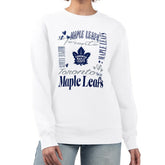 Toronto Maple Leafs G-III 4Her by Carl Banks Women's Collage Graphic Fleece Long Sleeve Pullover Sweatshirt - NHL Sweatshirts