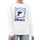 St. Louis Blues G-III 4Her by Carl Banks Women's Collage Graphic Fleece Long Sleeve Pullover Sweatshirt - NHL Sweatshirts