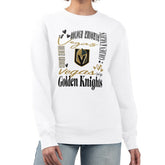 Vegas Golden Knights G-III 4Her by Carl Banks Women's Collage Graphic Fleece Long Sleeve Pullover Sweatshirt - NHL Sweatshirts