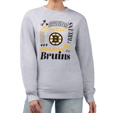 Boston Bruins G-III 4Her by Carl Banks Women's Collage Graphic Fleece Long Sleeve Pullover Sweatshirt - NHL Sweatshirts