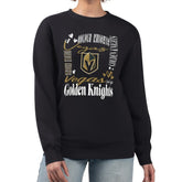 Vegas Golden Knights G-III 4Her by Carl Banks Women's Collage Graphic Fleece Long Sleeve Pullover Sweatshirt - NHL Sweatshirts
