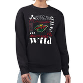 Minnesota Wild G-III 4Her by Carl Banks Women's Collage Graphic Fleece Long Sleeve Pullover Sweatshirt - NHL Sweatshirts