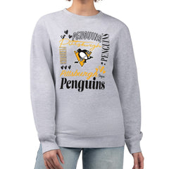 Pittsburgh Penguins G-III 4Her by Carl Banks Women's Collage Graphic Fleece Long Sleeve Pullover Sweatshirt - NHL Sweatshirts