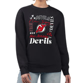 New Jersey Devils G-III 4Her by Carl Banks Women's Collage Graphic Fleece Long Sleeve Pullover Sweatshirt - NHL Sweatshirts