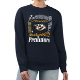 Nashville Predators G-III 4Her by Carl Banks Women's Collage Graphic Fleece Long Sleeve Pullover Sweatshirt - NHL Sweatshirts