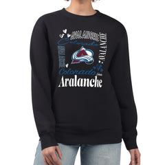 Colorado Avalanche G-III 4Her by Carl Banks Women's Collage Graphic Fleece Long Sleeve Pullover Sweatshirt - NHL Sweatshirts