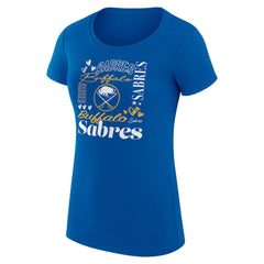 Buffalo Sabres G-III 4Her by Carl Banks Women's Super-Slim Fit Lightweight Collage Team Graphic T-Shirt - NHL T-shirts