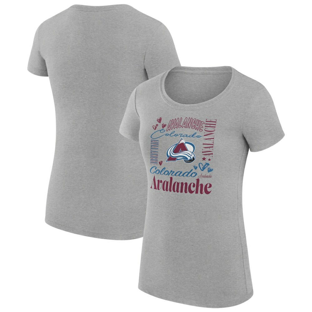 Colorado Avalanche G-III 4Her by Carl Banks Women's Super-Slim Fit Lightweight Collage Team Graphic T-Shirt - NHL T-shirts