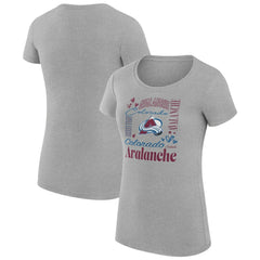 Colorado Avalanche G-III 4Her by Carl Banks Women's Super-Slim Fit Lightweight Collage Team Graphic T-Shirt - NHL T-shirts