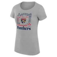 Florida Panthers G-III 4Her by Carl Banks Women's Super-Slim Fit Lightweight Collage Team Graphic T-Shirt - NHL T-shirts