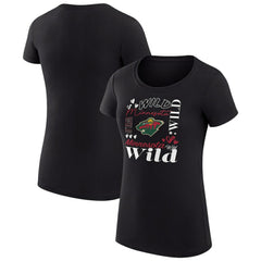 Minnesota Wild G-III 4Her by Carl Banks Women's Super-Slim Fit Lightweight Collage Team Graphic T-Shirt - NHL T-shirts