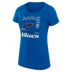 St. Louis Blues G-III 4Her by Carl Banks Women's Super-Slim Fit Lightweight Collage Team Graphic T-Shirt - NHL T-shirts