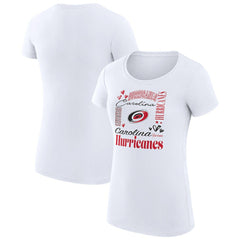Carolina Hurricanes G-III 4Her by Carl Banks Women's Super-Slim Fit Lightweight Collage Team Graphic T-Shirt - NHL T-shirts